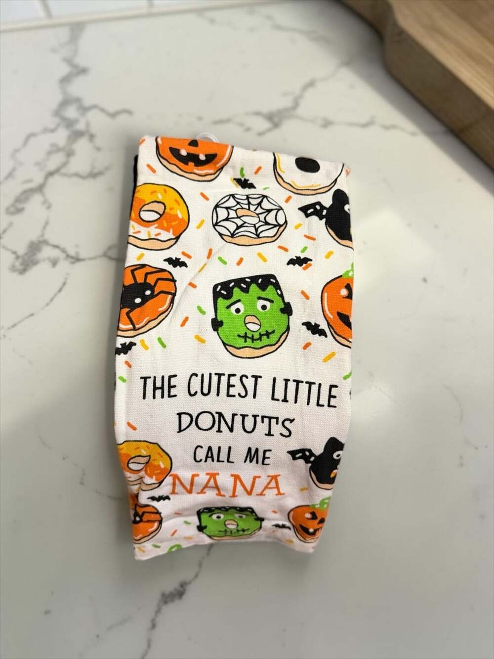 Deborah Connolly Halloween Nana Kitchen Towel Cutest Little Donuts New